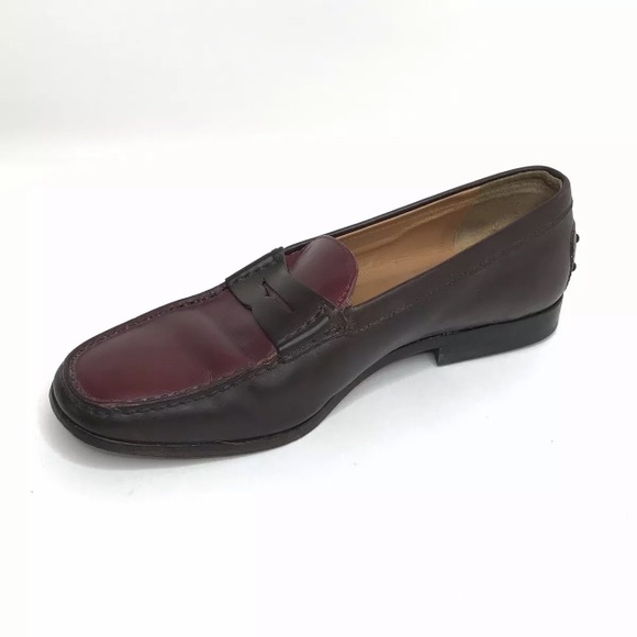 TODS Gommini Driving Loafers Brown And Red Leather - Picture 4 of 8